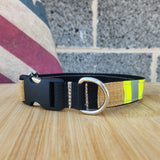 Firefighter Personalized TAN Dog Collar