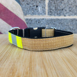 Firefighter Personalized TAN Dog Collar