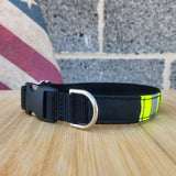 Firefighter Personalized BLACK Dog Collar