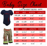 RED MALTESE CROSS Firefighter Personalized TAN 2PC Baby Outfit