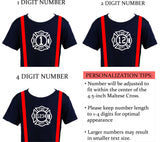 BIRTHDAY Firefighter Personalized TAN 2PC Toddler Outfit