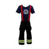BIRTHDAY Firefighter Personalized BLACK 2PC Toddler Outfit