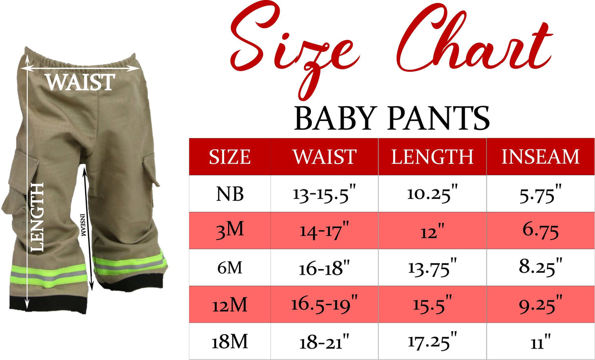 Firefighter Baby Pants (ONE PAIR)
