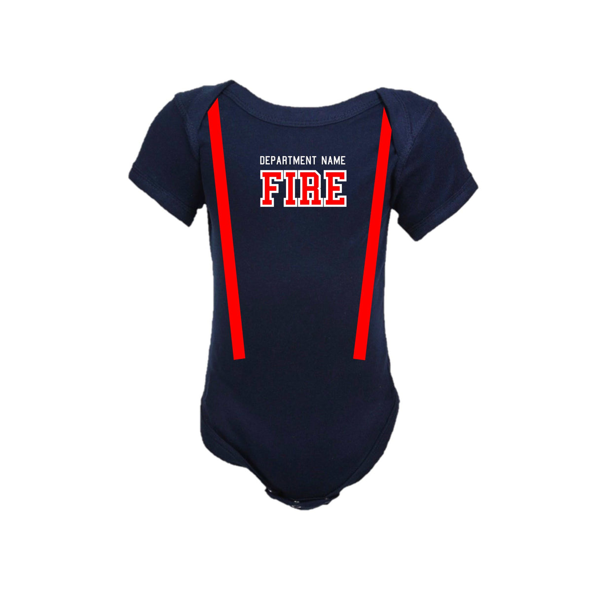 ORIGINAL Firefighter Personalized Navy Baby Bodysuit (ONLY)