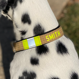 Firefighter Personalized TAN Dog Collar