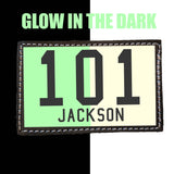 Personalized Reflective Leather Firefighter Helmet Tags (Set of 2)