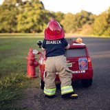 BIRTHDAY Firefighter Personalized Navy Baby Bodysuit (ONLY)