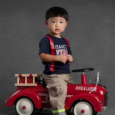ORIGINAL Firefighter Personalized Navy Toddler Shirt (ONLY)