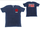 Firefighter Adult Men's Personalized Navy Shirt with RED Maltese Cross