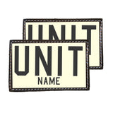 Personalized Reflective Leather Firefighter Helmet Tags (Set of 2)