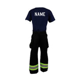 BIRTHDAY Firefighter Personalized BLACK 2PC Toddler Outfit