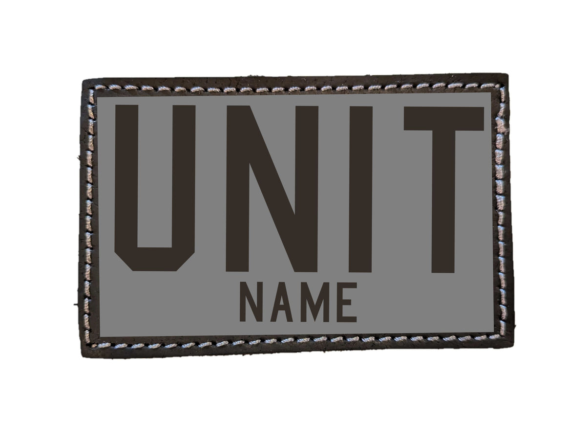 Personalized Reflective Leather Firefighter Helmet Tags (Set of 2)