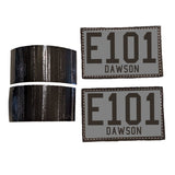 Personalized Reflective Leather Firefighter Helmet Tags (Set of 2)