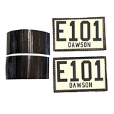 Personalized Reflective Leather Firefighter Helmet Tags (Set of 2)