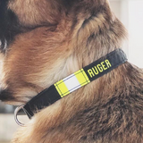 Firefighter Personalized BLACK Dog Collar