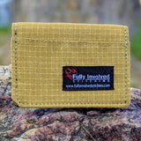 Firefighter TAN Slim Wallet made with Turnout Bunker Gear