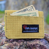 Firefighter TAN Slim Wallet made with Turnout Bunker Gear
