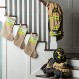 Firefighter Personalized BLACK Christmas Holiday Gift Stocking