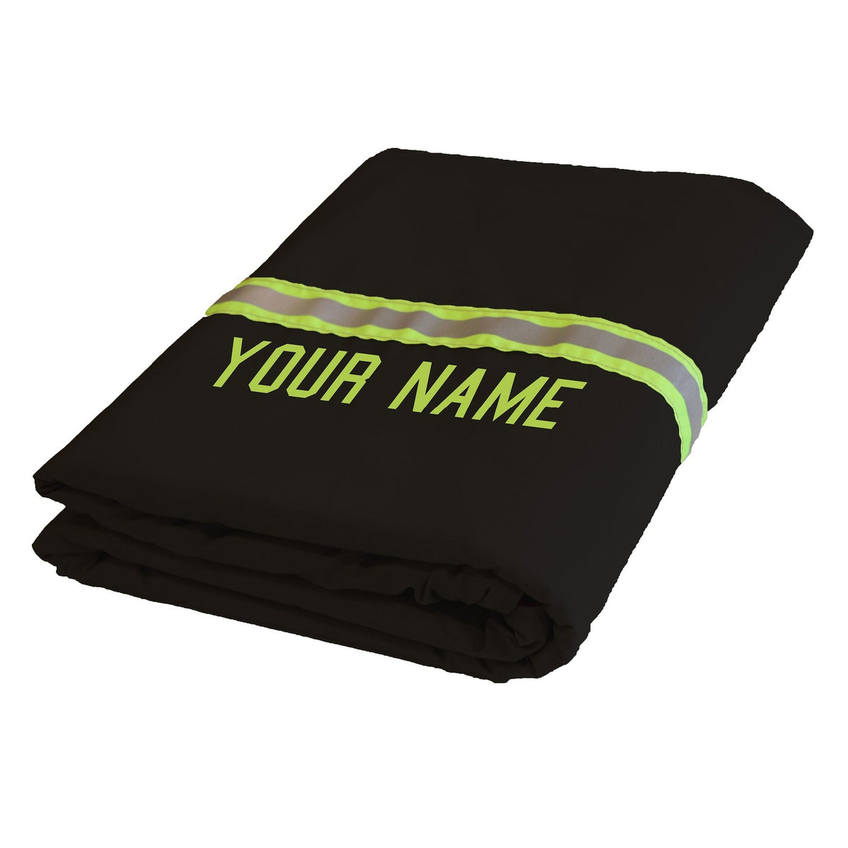 Firefighter Station Blanket in Black With Reflective and Customization Fully Involved Stitching