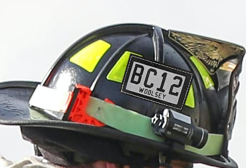 Personalized Reflective Leather Firefighter Helmet Tags (Set of 2)