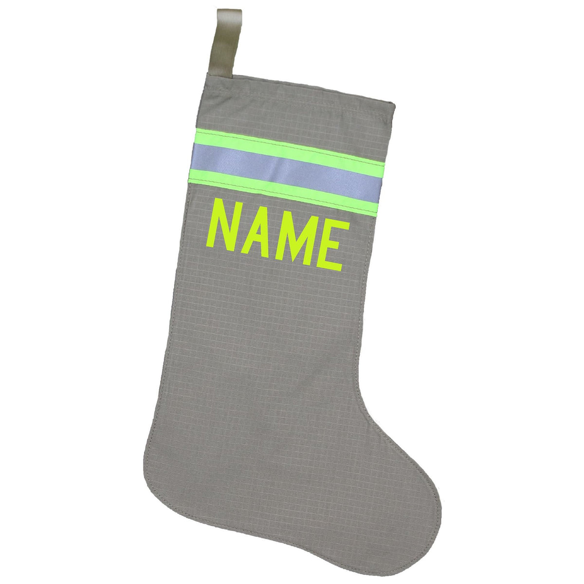 Firefighter Personalized ALL TAN Christmas Holiday Gift Stocking
