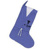 Medical Personalized Ciel Blue Scrubs Christmas Holiday Gift Stocking