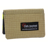 Firefighter TAN Slim Wallet made with Turnout Bunker Gear