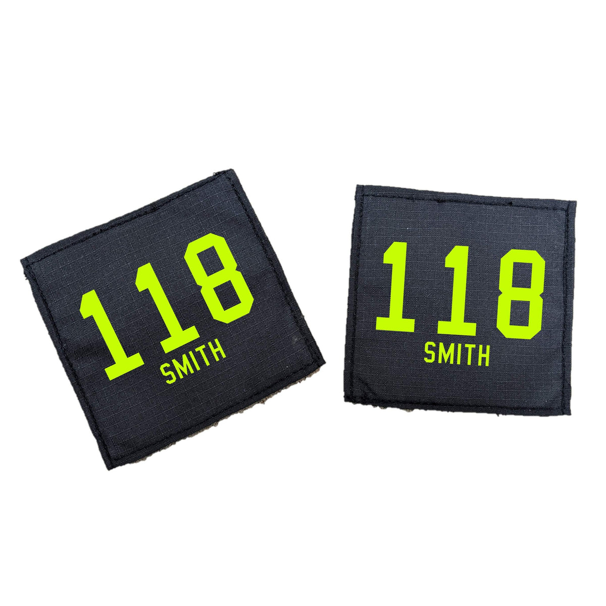 Black Personalized Genuine Turnout Gear Identifier Tag Set (2)
