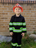 MALTESE CROSS Firefighter Personalized BLACK 3-Piece Toddler Outfit