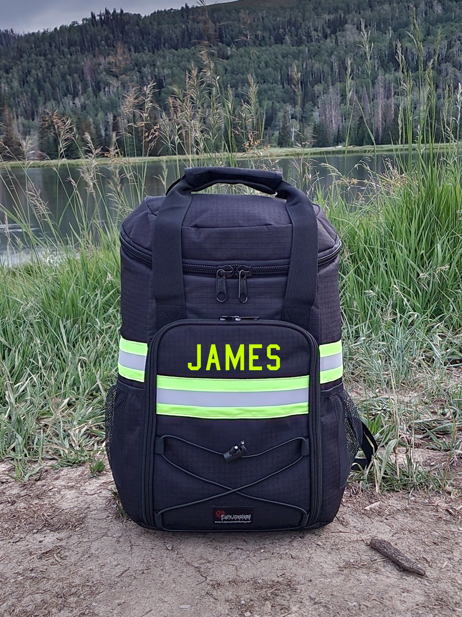 Personalized Firefighter Backpack Cooler