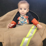 Firefighter Personalized Baby TAN Blanket