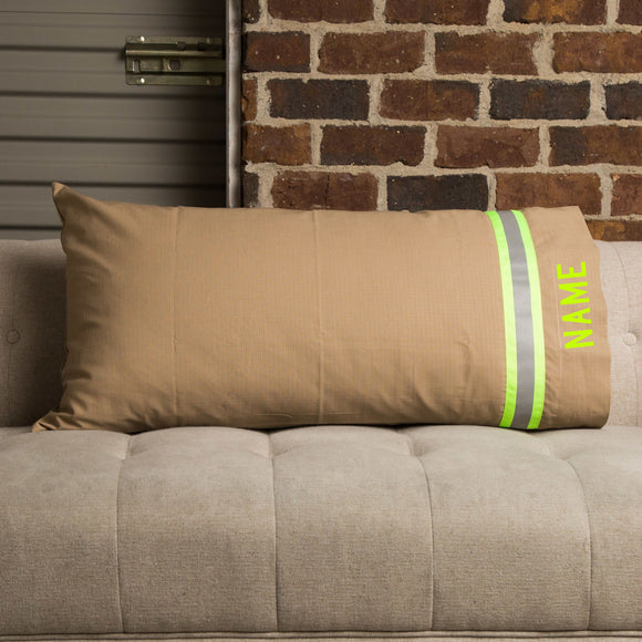 Firefighter Personalized TAN Pillow Case