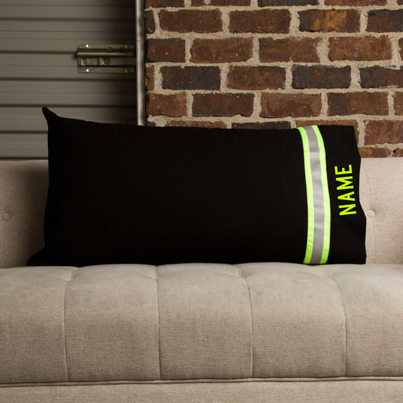 Firefighter Personalized BLACK Pillow Case