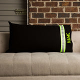 Firefighter Personalized BLACK Pillow Case