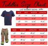 BIRTHDAY Firefighter Personalized TAN 2-Piece Toddler Outfit
