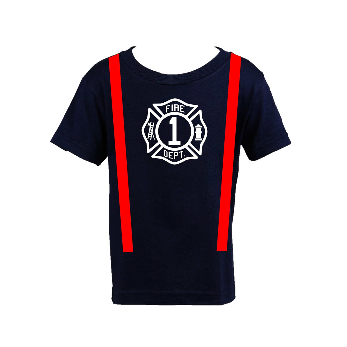 BIRTHDAY Firefighter Personalized BLACK 2PC Toddler Outfit
