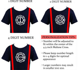 BIRTHDAY Firefighter Personalized BLACK 2-Piece Toddler Outfit