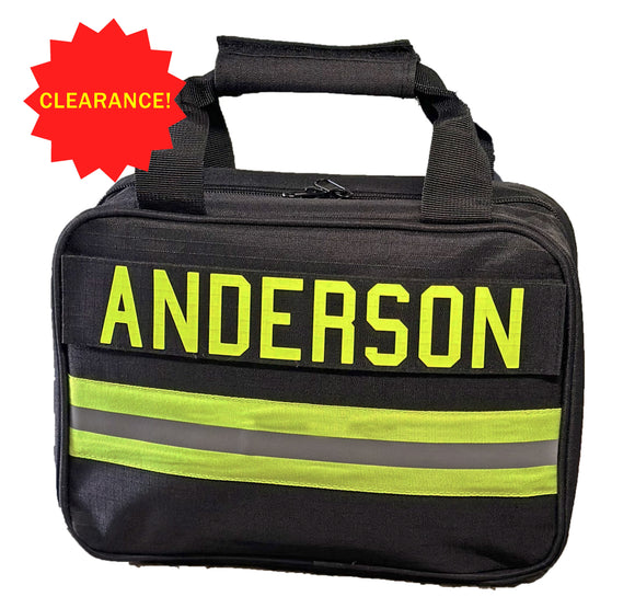 BLEMISHED Firefighter Personalized BLACK Overnight Toiletry Bag