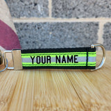 Personalized Firefighter Keychain with D-Ring