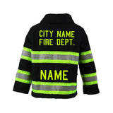 Firefighter Personalized BLACK Toddler Jacket with Name and Fire Department (JACKET ONLY)