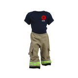 MALTESE CROSS Firefighter Personalized TAN 2-Piece Baby Outfit