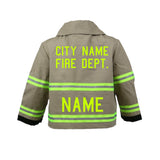 Firefighter Personalized TAN Baby Jacket with Name and Fire Department (JACKET ONLY)