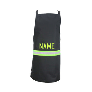Firefighter Personalized BLACK Cooking Grilling Apron with Reflective