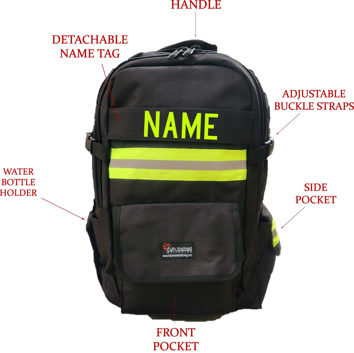 Firefighter Personalized Backpack Bag