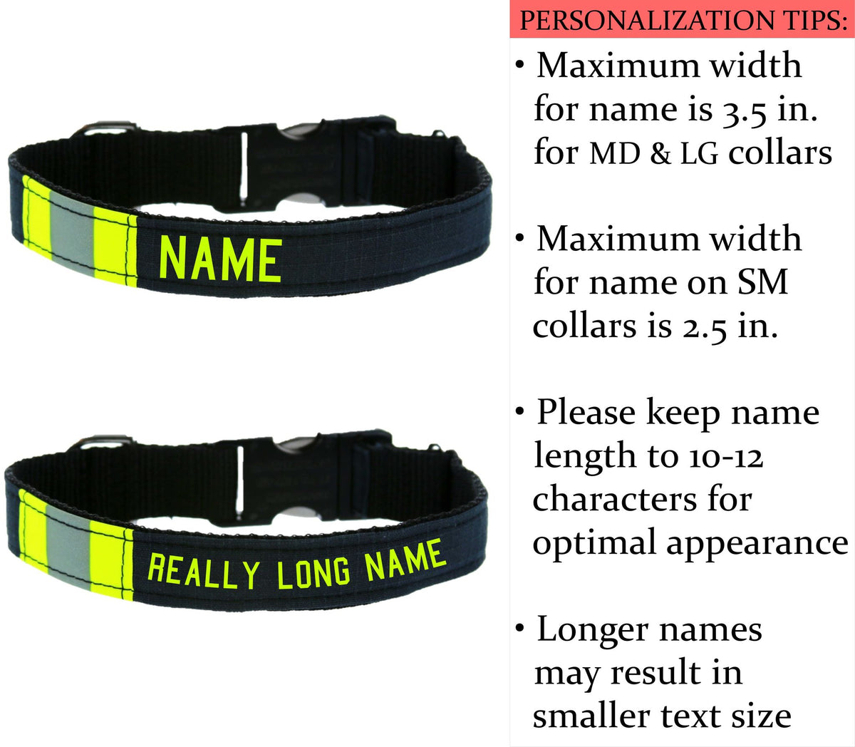 Firefighter Personalized Dog Collar