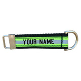 Personalized Firefighter Webbing KeyChain made with D-Ring