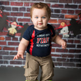 ORIGINAL Firefighter Personalized TAN 2-Piece Baby Outfit