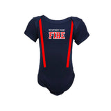 ORIGINAL Firefighter Personalized TAN 3-Piece Baby Outfit