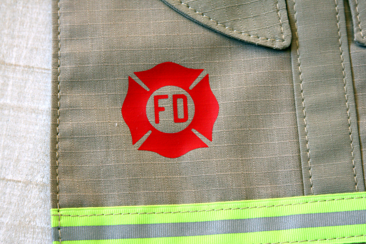 Firefighter Personalized Bib & Burp Rag Set