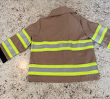 Blemished Firefighter Personalized TAN Toddler Jacket (JACKET ONLY) Size 3T
